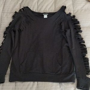 Black Venus Sweatshirt-Distressed